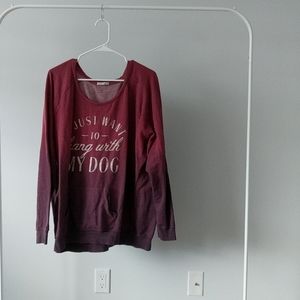 Maurices size 3 burgundy purple sweater